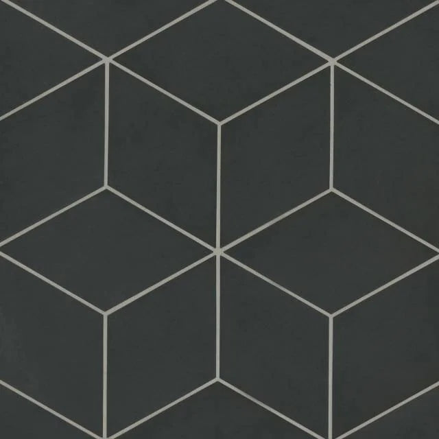 Allora Solid Black 7.5x12.75 Rhom Ceramic Wall Tile