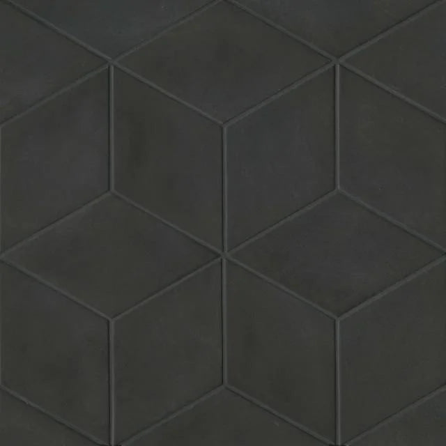 Allora Solid Black 7.5x12.75 Rhom Ceramic Wall Tile