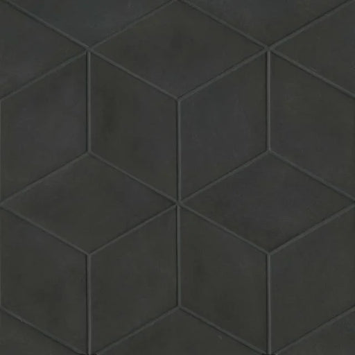 Allora Solid Black 7.5x12.75 Rhom Ceramic Wall Tile