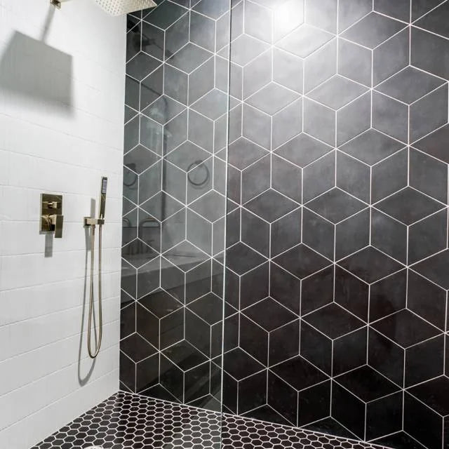 Allora Solid Black 7.5x12.75 Rhom Ceramic Wall Tile