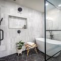 Allora Solid Black 7.5x12.75 Rhom Ceramic Wall Tile