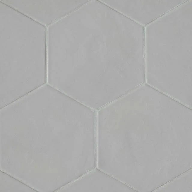 Allora Solid Grey 10x8.5 Hexagon Ceramic Tile