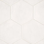 Allora Solid White 10x8.5 Hex Wall Matte Ceramic Tile