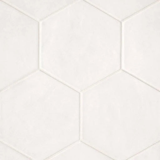 Allora Solid White 10x8.5 Hex Wall Matte Ceramic Tile