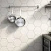 Allora Solid White 10x8.5 Hex Wall Matte Ceramic Tile