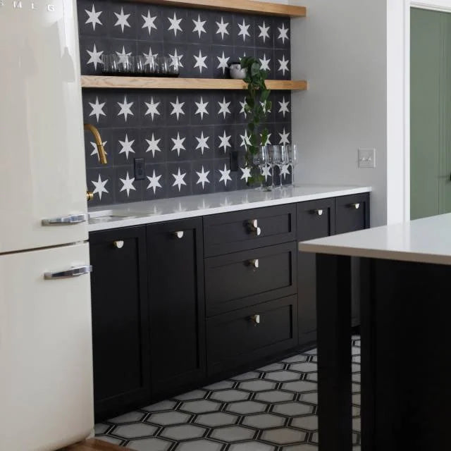 Allora Telaio 10x8.5 Hex Deco Ceramic Tile