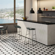 Allora Telaio 10x8.5 Hex Deco Ceramic Tile
