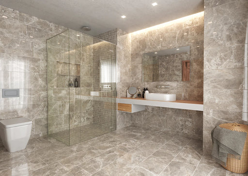 Alpha Greige 12x24 Polished Porcelain Tile