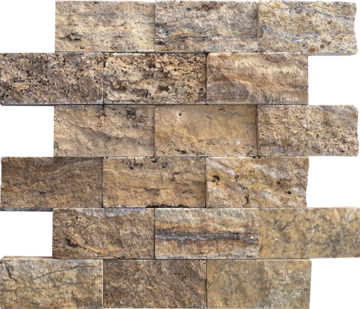 Alpine 7x19.75 Split-Face Travertine Ledger Stone