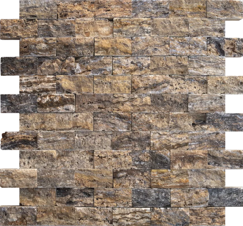 Alpine 7x19.75 Split-Face Travertine Ledger Stone