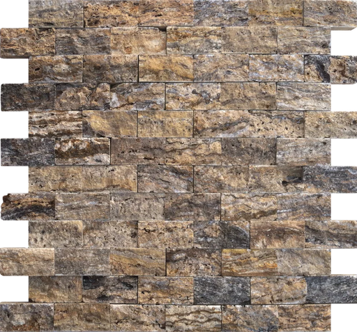 Alpine 7x19.75 Split-Face Travertine Ledger Stone
