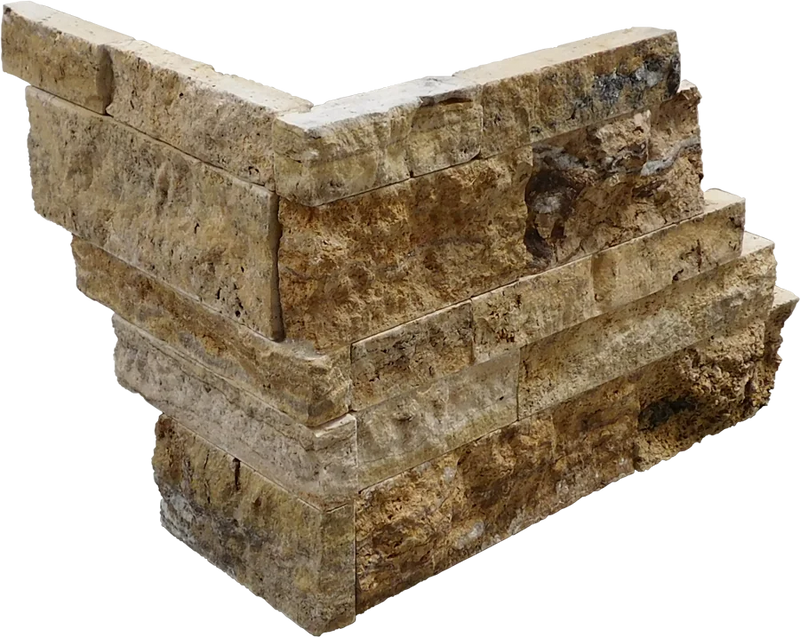 Alpine 7x19.75 Split-Face Travertine Ledger Stone