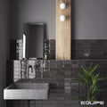Altea Black 4x4 Glossy White Body Ceramic Tile