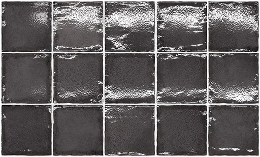 Altea Black 3x6 Subway Glossy White Body Ceramic Tile