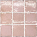 Altea Dusty Pink 3x6 Subway Glossy White Body Ceramic Tile