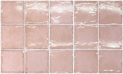 Altea Dusty Pink 4x4 Glossy White Body Ceramic Tile