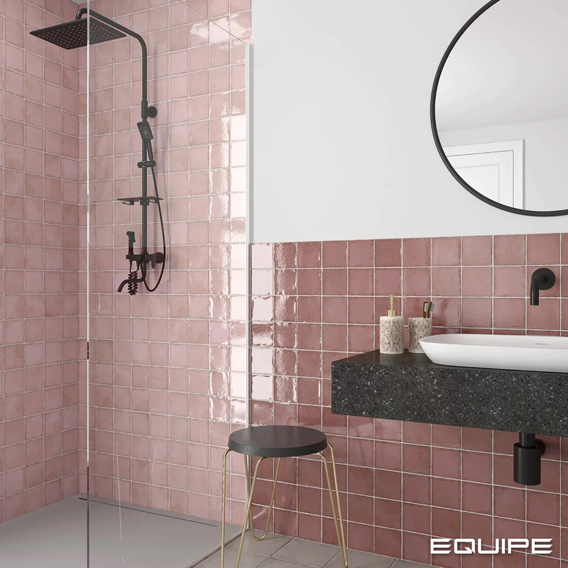 Altea Dusty Pink 4x4 Glossy White Body Ceramic Tile