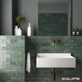 Altea Pine Green 3x6 Subway Glossy White Body Ceramic Tile
