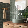 Altea Pine Green 3x6 Subway Glossy White Body Ceramic Tile