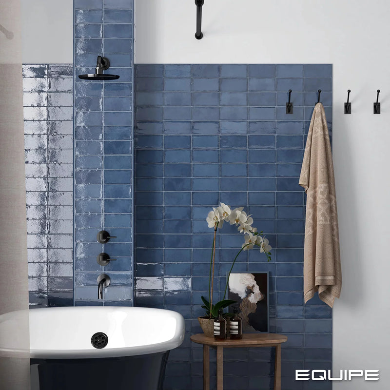 Altea Thistle Blue 3x6 Subway Glossy White Body Ceramic Tile