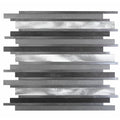 Alumix Linear Aluminum Glass Mosaic Blend