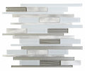 Alumix Linear Aluminum Glass Mosaic Blend