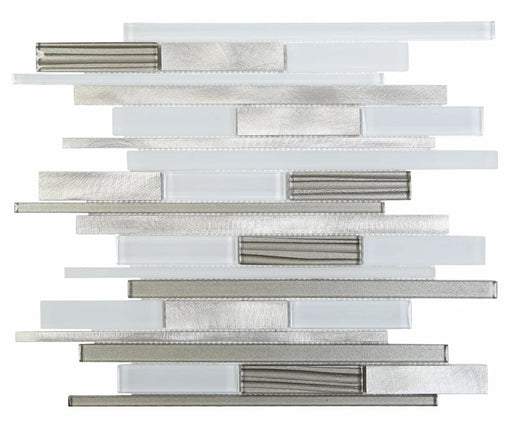 Aluminum Dark and Light Mix 12x12 Sheet Mosaic