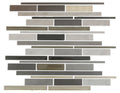 Alumix Linear Aluminum Glass Mosaic Blend