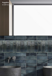 Amazonia Sapphire 2.5x8 Subway Porcelain Floor and Wall Tile