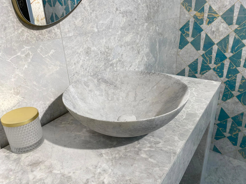 Amazonite Pearl 3.1x35.4 Porcelain Baseboard Trim