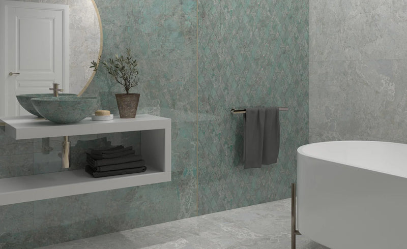 Amazonite Pearl 3.7x23.6 Satin Porcelain Baseboard Trim