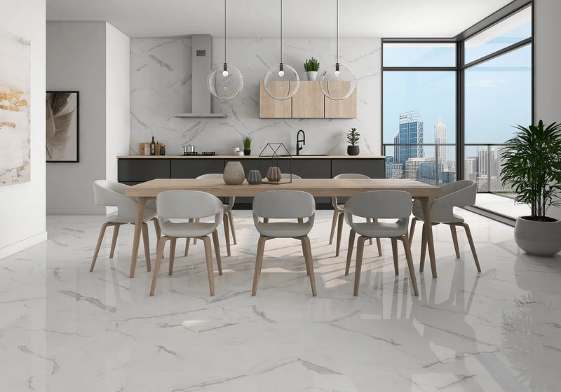 Bianco Venatino 24x24 Polished Porcelain Tile