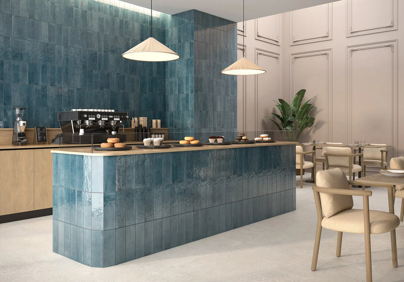 Aura Ocean Blue Bg 4x12 Ceramic Wall Tile