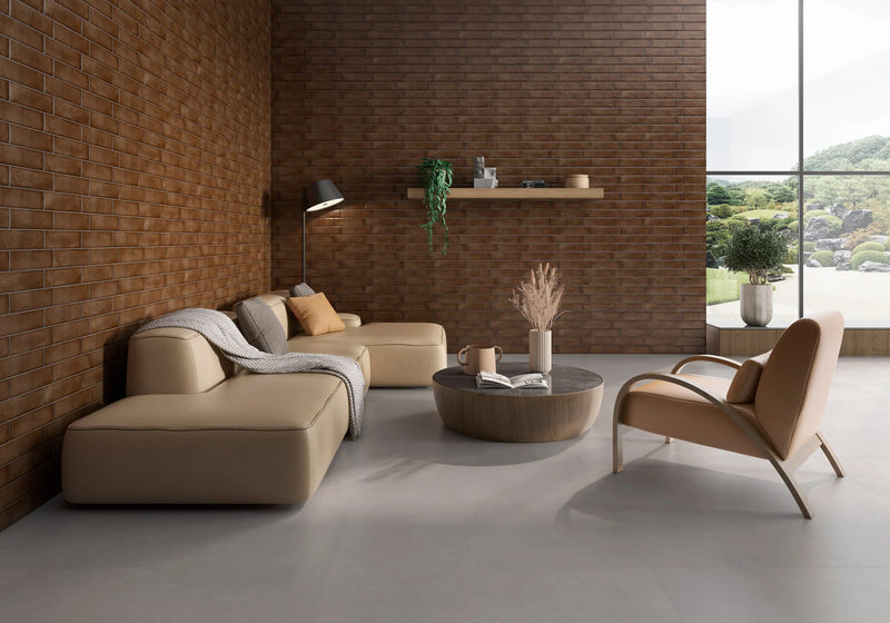 Brickell Burnt 3x12 Bullnose Ceramic Wall Tile