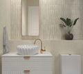 Kit-Kat Ivory 4.5x9.1in. Glossy Ceramic Mosaic
