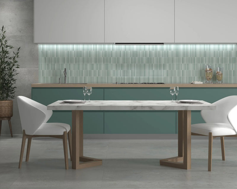 Kit-Kat Anise Green 4.5x9.1in. Matte Porcelain Mosaic