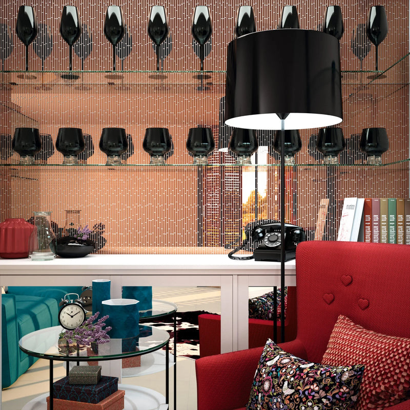 Copper Mirror 10.43x11.22 Irregular Glass Mosaic