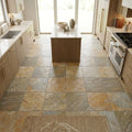 Amber Gold 12x12 Gauged Quartzite Tile — Kitchen floor