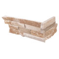 Amber Gold 24x6 Split Face Marble Ledger Corner