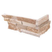 Amber Gold 24x6 Split Face Marble Ledger Corner