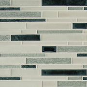 Anacapri Blend Interlocking Pattern Misc. 0.24 Inch Glass Mosaic Tile