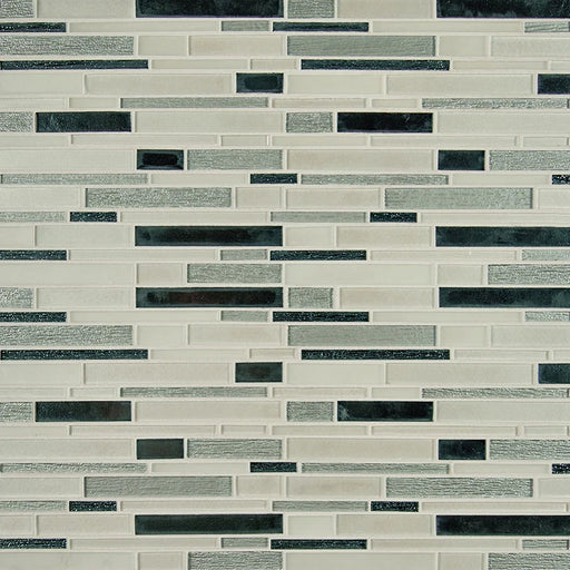 Anacapri Blend Interlocking Pattern Misc. 0.24 Inch Glass Mosaic Tile