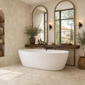 Ancient Castle 16x24 Tumbled Travertine Tile — Bathroom shower wall