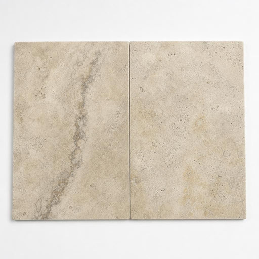 Ancient Castle 16x24 Tumbled Travertine Tile close-up
