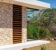 Ancient Castle Irregular Travertine Veneer Corner Ledger Stone