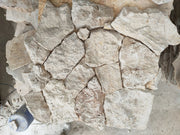 Ancient Castle Irregular Travertine Veneer Corner Ledger Stone