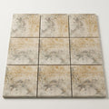 Ancient Castle Travertine Coping 12x12 Unfilled, Honed Bullnose 1.25 inch close-up