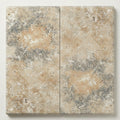 Ancient Castle Travertine Coping 12x24 Unfilled, Honed Bullnose 2 inch close-up
