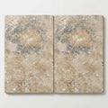 Ancient Castle Travertine Coping 16x24 Tumbled Bullnose 1.25 inch close-up