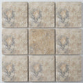 Ancient Castle Travertine Paver 12x12 Tumbled 1.25 inch close-up